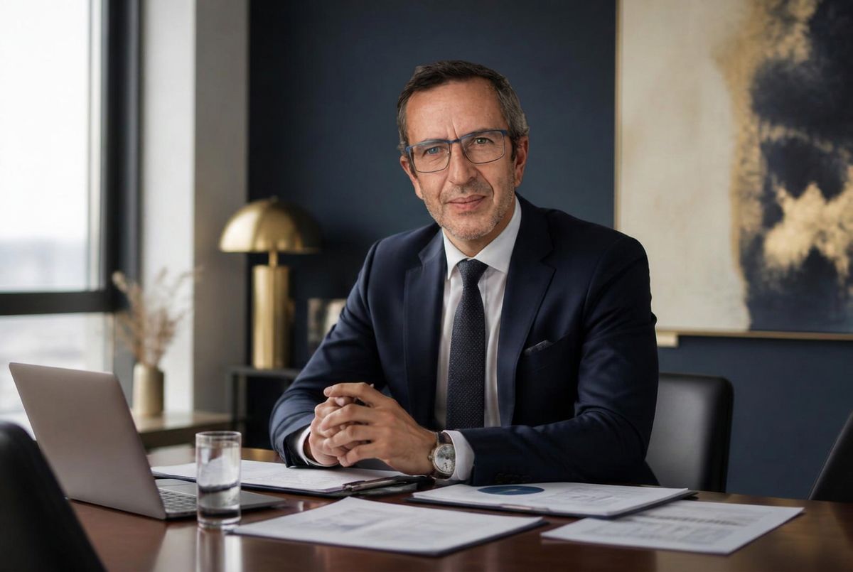 Consultor financeiro em reunião de acompanhamento com cliente